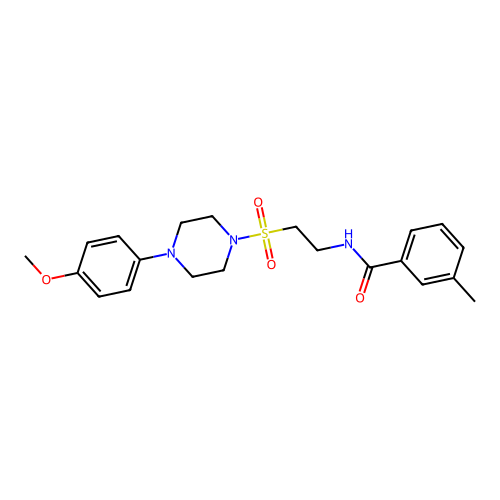 N-(2-{[4-(4-methoxyphenyl)piperazin-1-yl]sulfonyl}ethyl)-3-methylbenzamide structure