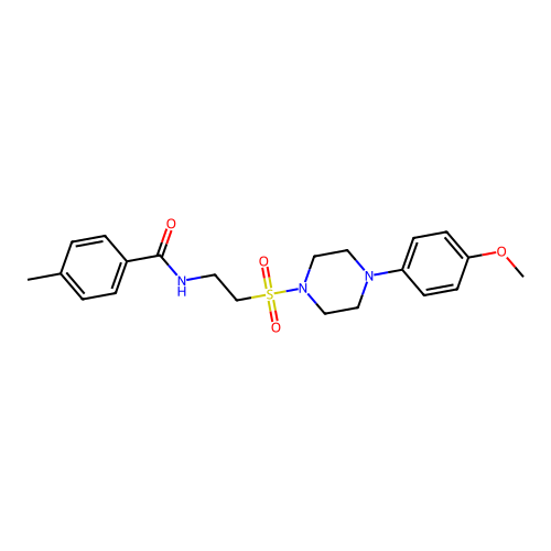N-(2-{[4-(4-methoxyphenyl)piperazin-1-yl]sulfonyl}ethyl)-4-methylbenzamide structure