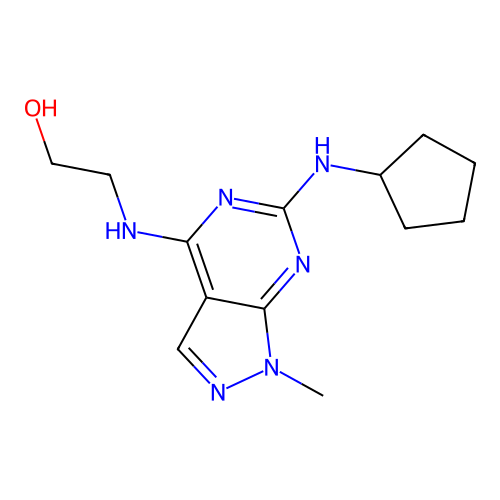 2-[[6-(Cyclopentylamino)-1-methylpyrazolo[3,4-d]pyrimidin-4-yl]amino]ethanol structure