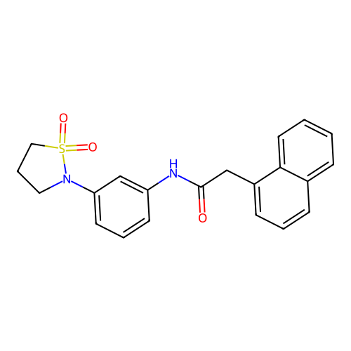 N-(3-(1,1-dioxidoisothiazolidin-2-yl)phenyl)-2-(naphthalen-1-yl)acetamide structure