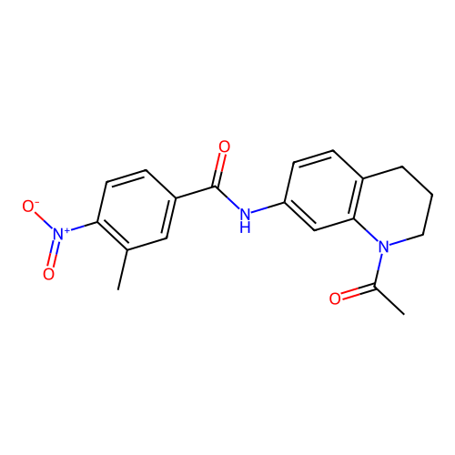 N-(1-acetyl-1,2,3,4-tetrahydroquinolin-7-yl)-3-methyl-4-nitrobenzamide structure