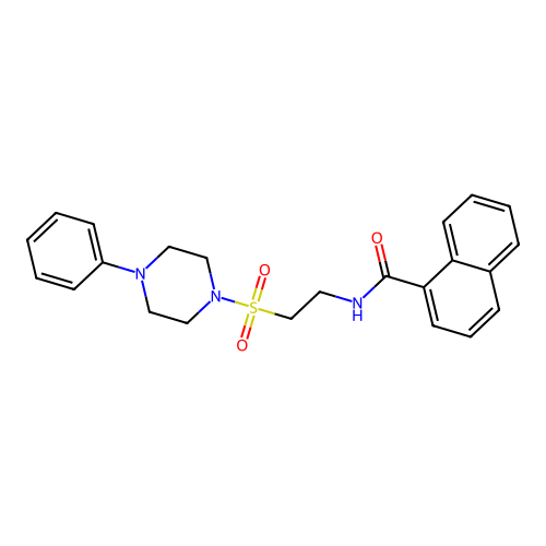 N-(2-((4-phenylpiperazin-1-yl)sulfonyl)ethyl)-1-naphthamide structure