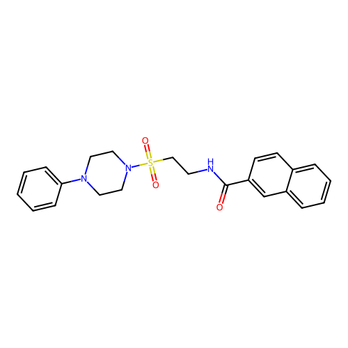 N-(2-((4-phenylpiperazin-1-yl)sulfonyl)ethyl)-2-naphthamide structure