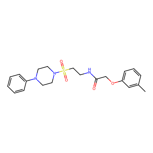 N-(2-((4-phenylpiperazin-1-yl)sulfonyl)ethyl)-2-(m-tolyloxy)acetamide structure