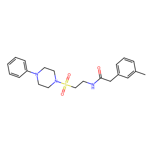 N-(2-((4-phenylpiperazin-1-yl)sulfonyl)ethyl)-2-(m-tolyl)acetamide structure