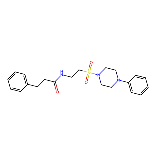 3-phenyl-N-(2-((4-phenylpiperazin-1-yl)sulfonyl)ethyl)propanamide structure