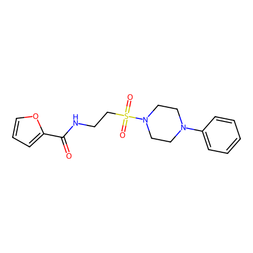 N-(2-((4-phenylpiperazin-1-yl)sulfonyl)ethyl)furan-2-carboxamide structure