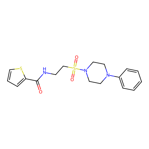 N-(2-((4-phenylpiperazin-1-yl)sulfonyl)ethyl)thiophene-2-carboxamide structure