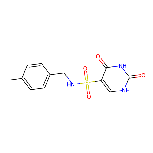 N-[(4-methylphenyl)methyl]-2,4-dioxo-1H-pyrimidine-5-sulfonamide structure