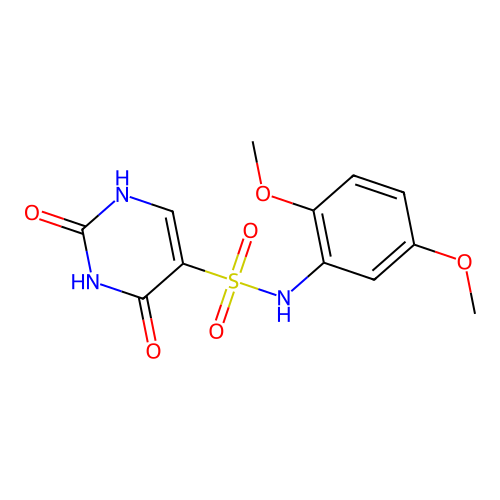 N-(2,5-dimethoxyphenyl)-2-hydroxy-6-oxo-1,6-dihydropyrimidine-5-sulfonamide structure