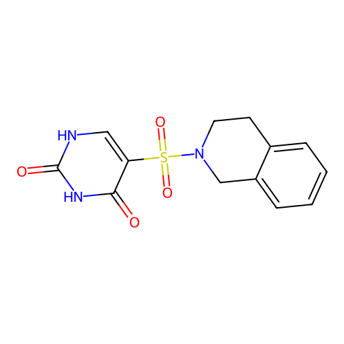 5-(3,4-dihydro-1H-isoquinolin-2-ylsulfonyl)-1H-pyrimidine-2,4-dione structure