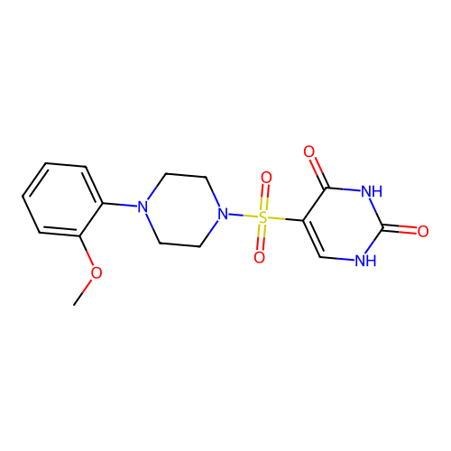 5-[4-(2-methoxyphenyl)piperazin-1-yl]sulfonyl-1H-pyrimidine-2,4-dione structure