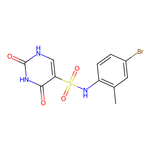 N-(4-bromo-2-methylphenyl)-2,4-dioxo-1,2,3,4-tetrahydropyrimidine-5-sulfonamide structure