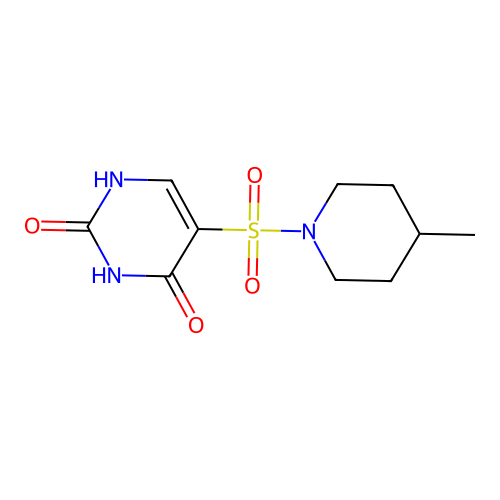 2-hydroxy-5-[(4-methylpiperidin-1-yl)sulfonyl]pyrimidin-4(3H)-one structure