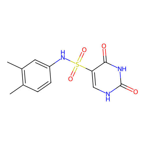 N-(3,4-dimethylphenyl)-2-hydroxy-6-oxo-1,6-dihydropyrimidine-5-sulfonamide structure