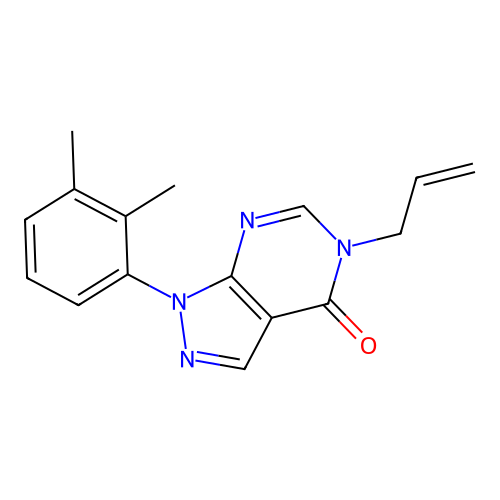 1-(2,3-Dimethylphenyl)-5-prop-2-enylpyrazolo[3,4-d]pyrimidin-4-one structure
