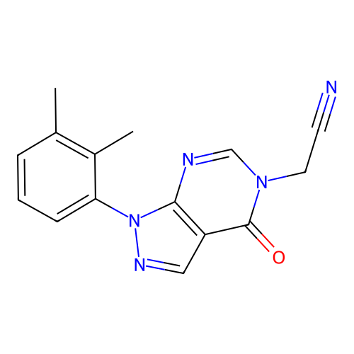 2-[1-(2,3-Dimethylphenyl)-4-oxopyrazolo[3,4-d]pyrimidin-5-yl]acetonitrile structure