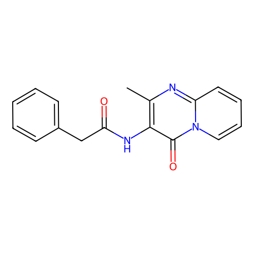 N-{2-methyl-4-oxo-4H-pyrido[1,2-a]pyrimidin-3-yl}-2-phenylacetamide structure