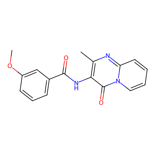 3-methoxy-N-{2-methyl-4-oxo-4H-pyrido[1,2-a]pyrimidin-3-yl}benzamide structure