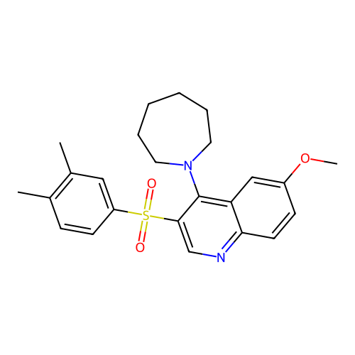 4-(Azepan-1-yl)-3-(3,4-dimethylphenyl)sulfonyl-6-methoxyquinoline structure