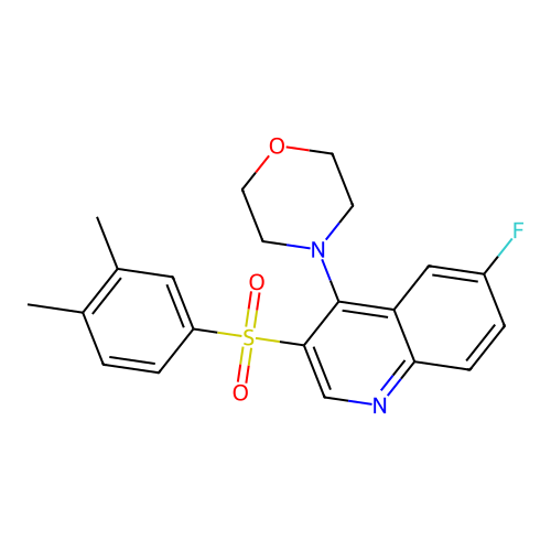4-[3-(3,4-Dimethylphenyl)sulfonyl-6-fluoroquinolin-4-yl]morpholine structure