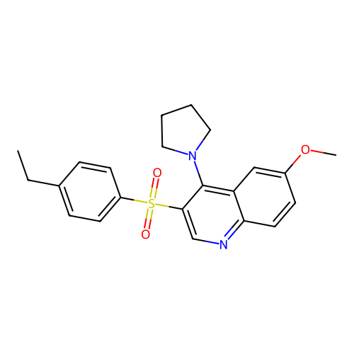 3-(4-Ethylphenyl)sulfonyl-6-methoxy-4-pyrrolidin-1-ylquinoline structure