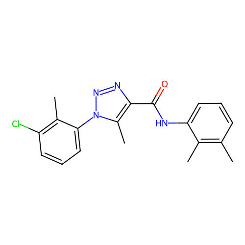 1-(3-chloro-2-methylphenyl)-N-(2,3-dimethylphenyl)-5-methyl-1H-1,2,3-triazole-4-carboxamide structure