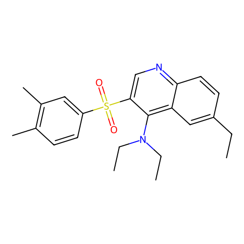3-(3,4-Dimethylbenzenesulfonyl)-N,N,6-triethylquinolin-4-amine structure