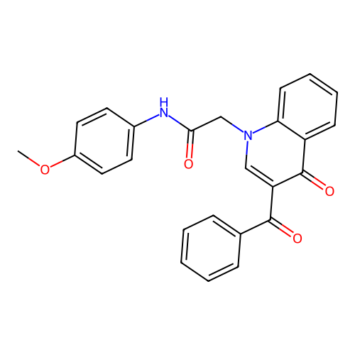 2-(3-benzoyl-4-oxoquinolin-1-yl)-N-(4-methoxyphenyl)acetamide structure