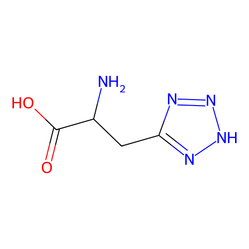 2-amino-3-(2H-tetrazol-5-yl)propanoic acid structure