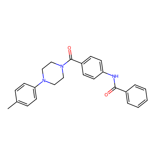Benzamide, N-(4-((4-(4-methylphenyl)-1-piperazinyl)carbonyl)phenyl)- structure