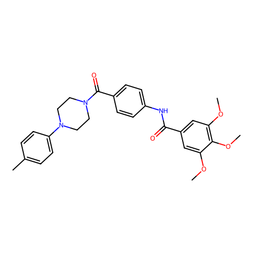 Benzamide, N-(4-((4-(4-methylphenyl)-1-piperazinyl)carbonyl)phenyl)-3,4,5-trimethoxy- structure
