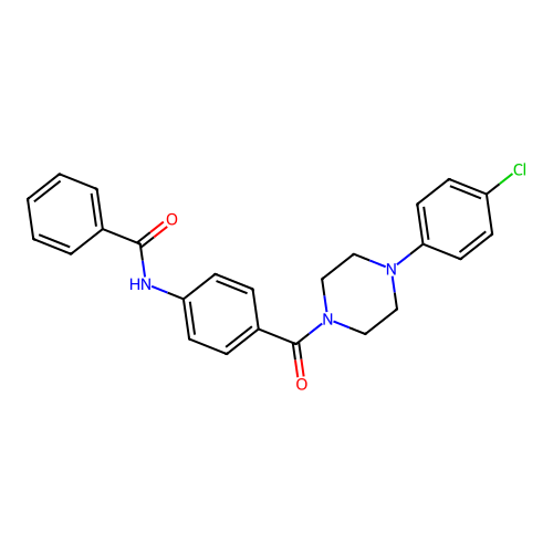 Benzamide, N-(4-((4-(4-chlorophenyl)-1-piperazinyl)carbonyl)phenyl)- structure
