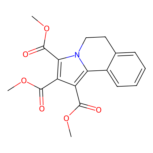 Trimethyl 5,6-dihydropyrrolo[2,1-a]isoquinoline-1,2,3-tricarboxylate structure