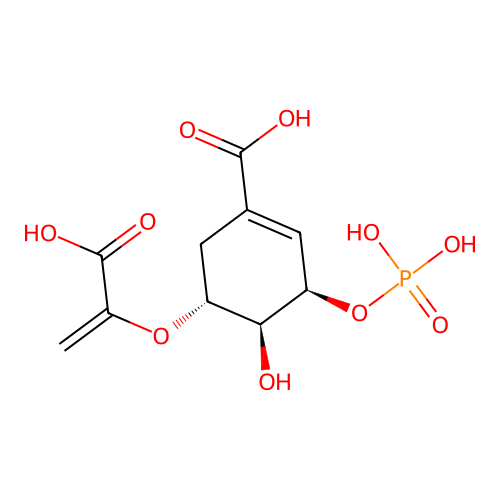 5-O-(1-carboxyvinyl)-3-phosphoshikimic acid structure