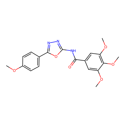 3,4,5-trimethoxy-N-[5-(4-methoxyphenyl)-1,3,4-oxadiazol-2-yl]benzamide structure