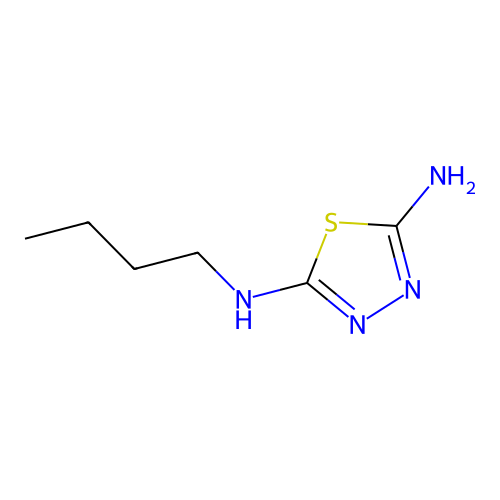 N-Butyl-1,3,4-thiadiazole-2,5-diamine structure