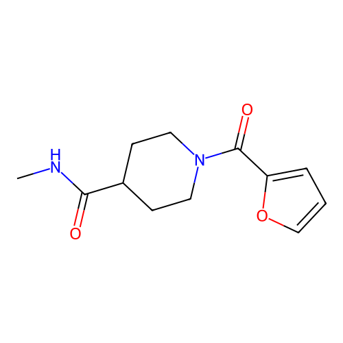 1-(furan-2-carbonyl)-N-methylpiperidine-4-carboxamide structure