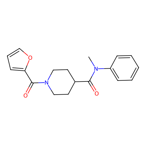 1-(furan-2-carbonyl)-N-methyl-N-phenylpiperidine-4-carboxamide structure