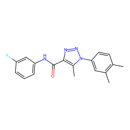 1-(3,4-dimethylphenyl)-N-(3-fluorophenyl)-5-methyltriazole-4-carboxamide structure