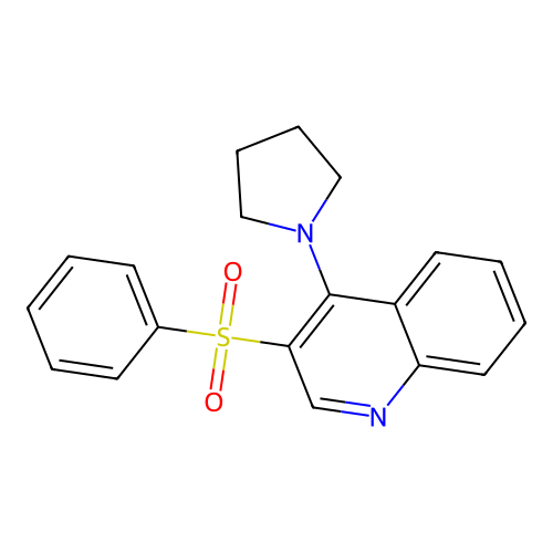 3-(Benzenesulfonyl)-4-(pyrrolidin-1-yl)quinoline structure