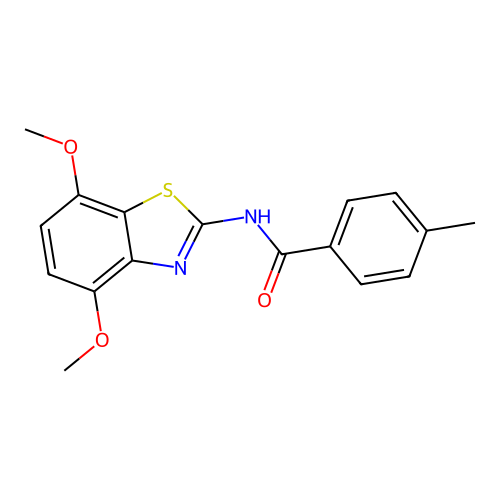 N-(4,7-dimethoxy-1,3-benzothiazol-2-yl)-4-methylbenzamide structure
