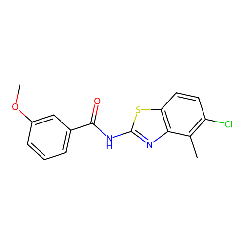 N-(5-chloro-4-methyl-1,3-benzothiazol-2-yl)-3-methoxybenzamide structure