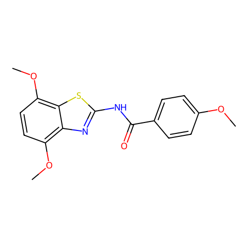 N-(4,7-dimethoxy-1,3-benzothiazol-2-yl)-4-methoxybenzamide structure
