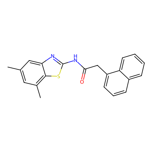 N-(5,7-dimethylbenzo[d]thiazol-2-yl)-2-(naphthalen-1-yl)acetamide structure