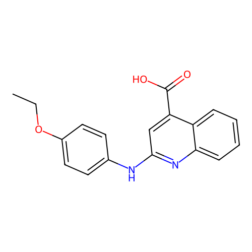 2-((4-Ethoxyphenyl)amino)quinoline-4-carboxylic acid structure