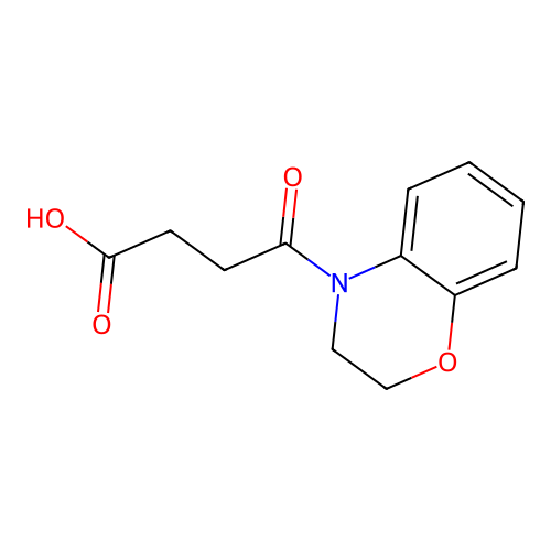 4-(3,4-dihydro-2H-1,4-benzoxazin-4-yl)-4-oxobutanoic acid structure