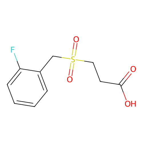 3-[(2-Fluorobenzyl)sulfonyl]propanoic acid structure