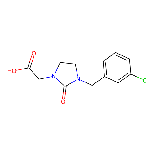 [3-(3-Chlorobenzyl)-2-oxoimidazolidin-1-yl]acetic acid structure
