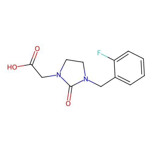 [3-(2-Fluorobenzyl)-2-oxoimidazolidin-1-yl]acetic acid structure